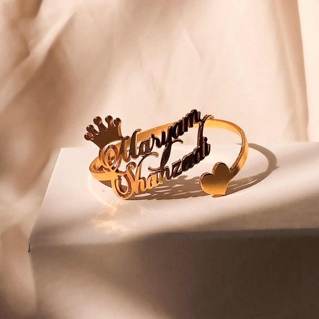 Candle Script Queen Name Bangle
