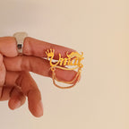 Customized Classic Mustache with Chain Cufflinks Pair For Men