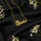 Crown Butterfly Charm Script Personalized Name Necklace