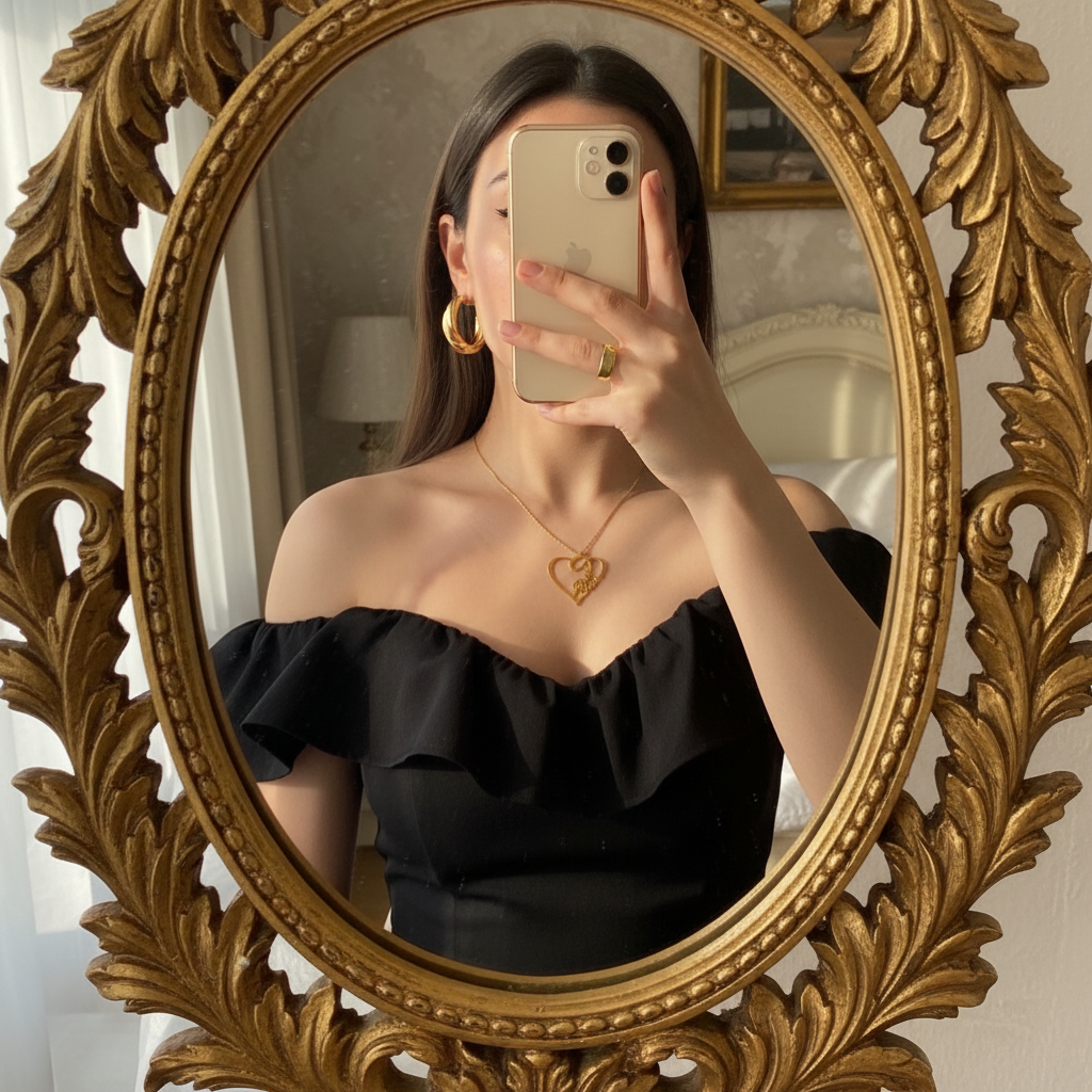 Couple Heart Personalised Name Necklace