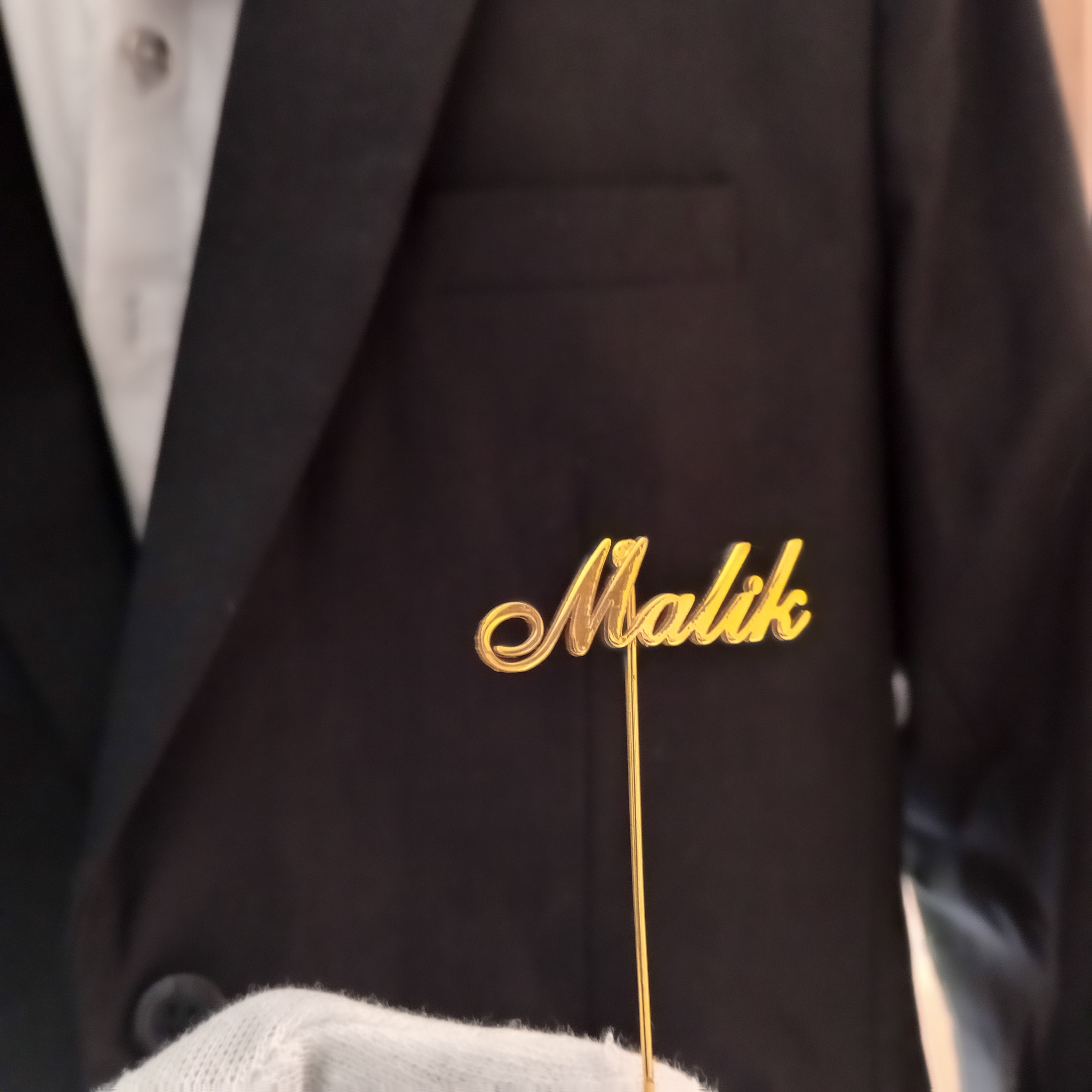 Classic Men Personalized Name Lapel Pin For Men