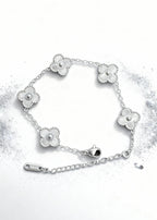 Silver Clover Bracelet "Adjustable"