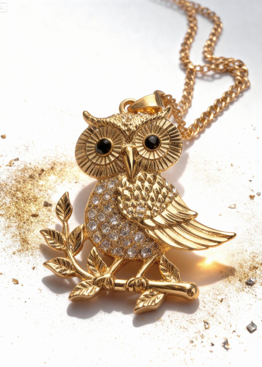 Guardian Owl Pendant "Adjustable Chain"
