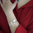 Personalized Pearl Name Bangle