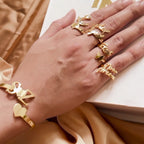 Personalized Initial Heart Name Bangle