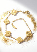 Gold Clover Bracelet "Adjustable"