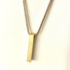 Ayat-Ul-Kursi 3D Bar Necklace For Men & Women (Gold Plated)