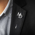 Minimal Initial Lapel Pin For Men